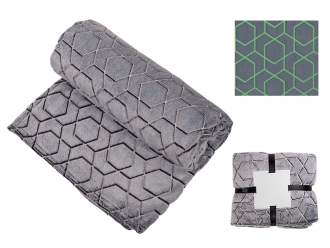 Изображение №1 | Светящийся в темноте плед «Lattice» (черный)