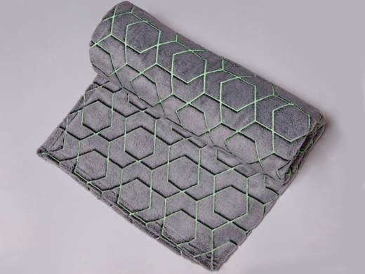 Изображение №2 | Светящийся в темноте плед «Lattice» (черный)