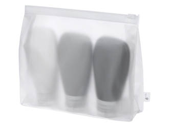 Изображение №2 | Набор силиконовых емкостей для путешествия «On air» (белый, светло-серый, темно-серый)