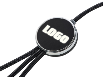 Изображение №4 | Кабель 3-в-1 с подсветкой логотипа «Ion» (черный, серый)