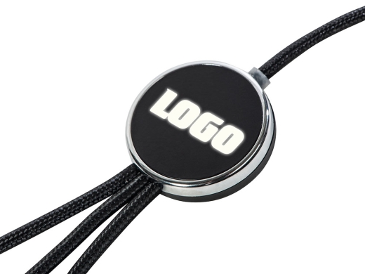 Изображение №4 | Кабель 3-в-1 с подсветкой логотипа «Ion» (черный, серый)