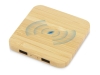 Изображение №1 | USB-хаб с беспроводной зарядкой из бамбука «Plato», 5 Вт (натуральный)