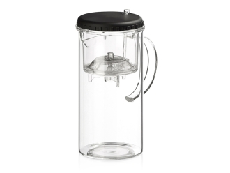 Изображение №3 | Стеклянный заварочный чайник «Gunfu» (прозрачный, черный)