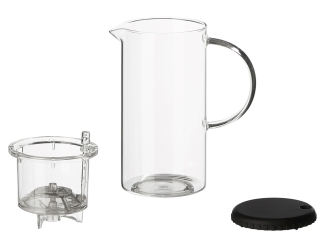 Изображение №4 | Стеклянный заварочный чайник «Gunfu» (прозрачный, черный)