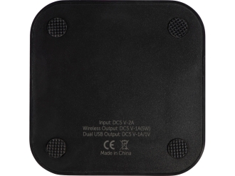 Изображение №5 | Беспроводная зарядка «Tile» с 2 USB-A, 5 Вт (черный)