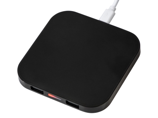 Изображение №3 | Беспроводная зарядка «Tile» с 2 USB-A, 5 Вт (черный)