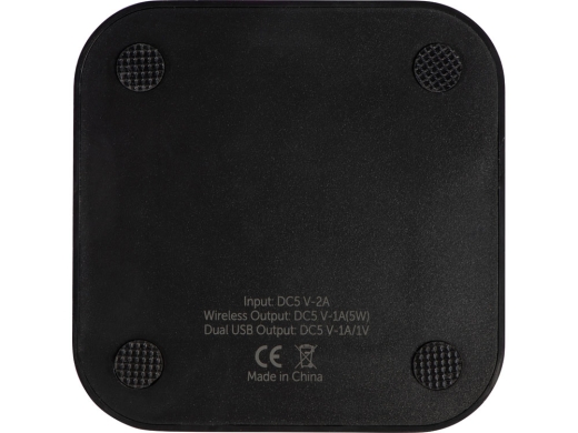Изображение №5 | Беспроводная зарядка «Tile» с 2 USB-A, 5 Вт (черный)