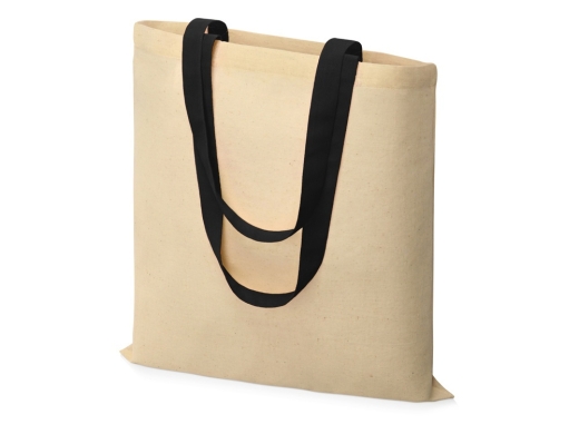 Изображение №1 | Сумка «Dakota» из хлопка 100 г/м2 (натуральный/черный)