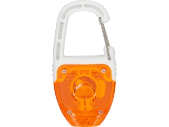 Изображение №5 | Брелок - фонарик с отражателем и карабином (оранжевый/белый)