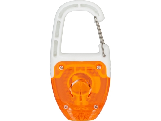 Изображение №5 | Брелок - фонарик с отражателем и карабином (оранжевый/белый)