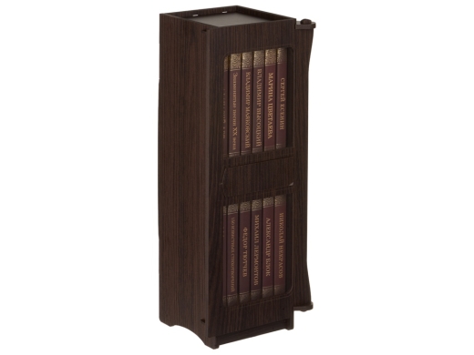 Изображение №1 | Набор книг «Шкаф мудрости» (шкаф- коричневый/прозрачный, книги- черный/золотистый)