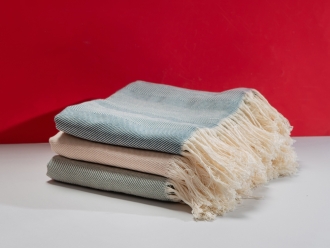 Изображение №11 | Плед «Hild» из натурального хлопка (бежевый)