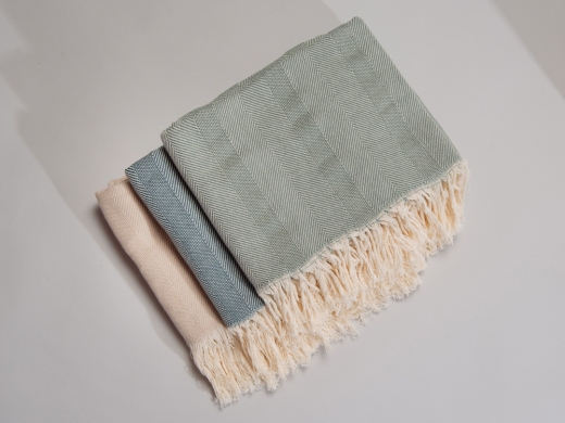 Изображение №9 | Плед «Hild» из натурального хлопка (бежевый)