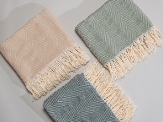 Изображение №10 | Плед «Hild» из натурального хлопка (бежевый)