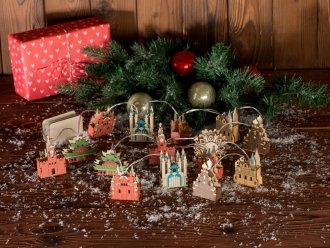 Изображение №5 | Ёлочная гирлянда с лампами в подарочной коробке «Достопримечательности России» (разноцветный)