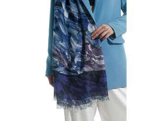 Изображение №7 | Шарф- палантин «Уральский хребет» (синий)