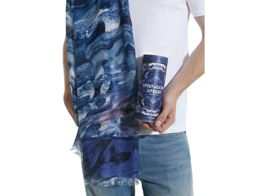Изображение №5 | Шарф- палантин «Уральский хребет» (синий)