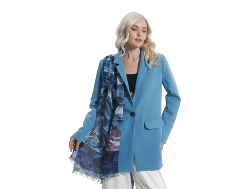 Изображение №8 | Шарф- палантин «Уральский хребет» (синий)