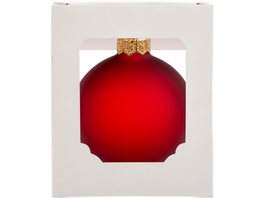 Изображение №3 | Стеклянный шар на елку «Fairy tale Opal», 6 см (красный матовый)