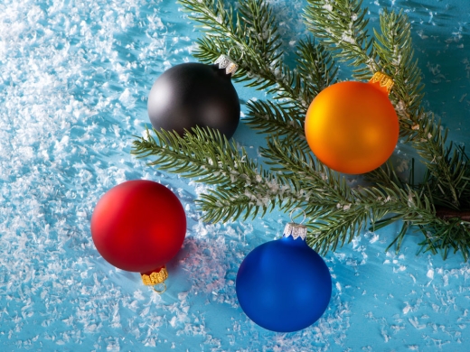 Изображение №5 | Стеклянный шар на елку «Fairy tale Opal», 6 см (красный матовый)