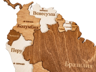 Изображение №8 | Интерьерная карта мира «World» (натуральный, коричневый)