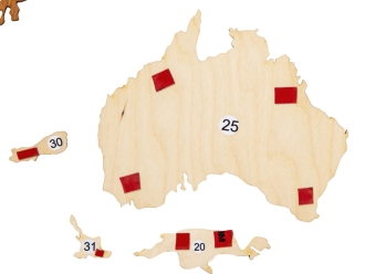 Изображение №11 | Интерьерная карта мира «World» (натуральный, коричневый)