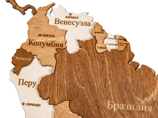 Изображение №8 | Интерьерная карта мира «World» (натуральный, коричневый)