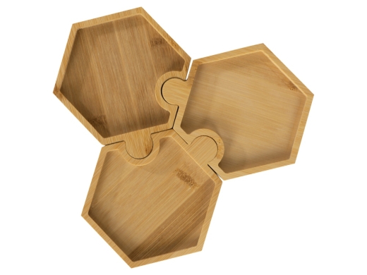 Изображение №3 | Набор костеров-менажниц в форме пазла «Sota» (натуральный)