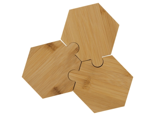 Изображение №6 | Набор костеров-менажниц в форме пазла «Sota» (натуральный)