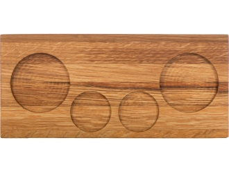 Изображение №6 | Набор для виски и коктейлей на подставке из дуба «Savour» (натуральный, прозрачный, серебристый)