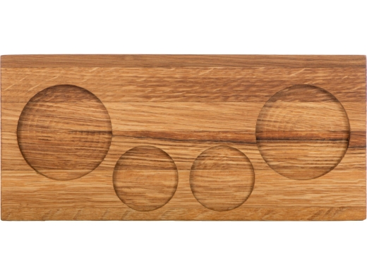 Изображение №6 | Набор для виски и коктейлей на подставке из дуба «Savour» (натуральный, прозрачный, серебристый)