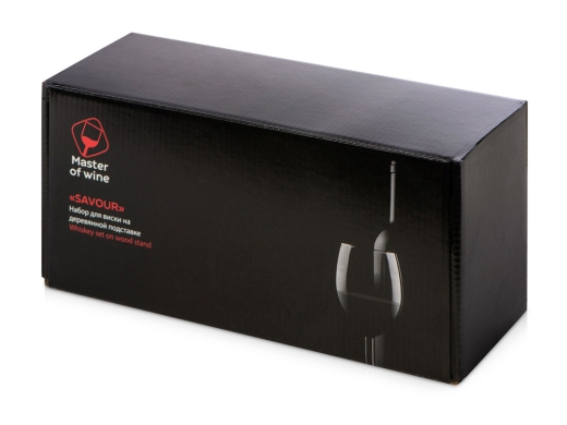 Изображение №10 | Набор для виски и коктейлей на подставке из дуба «Savour» (натуральный, прозрачный, серебристый)