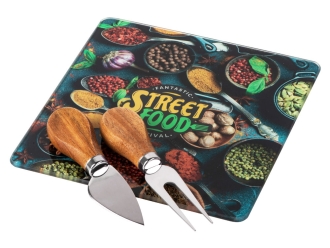 Изображение №11 | Набор для сыра «Dorblue» (прозрачный, коричневый/серебристый)