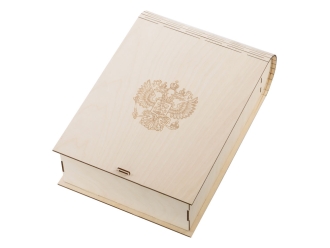 Изображение №4 | Набор «За Россию» в деревянной коробке (прозрачный/золотистый)