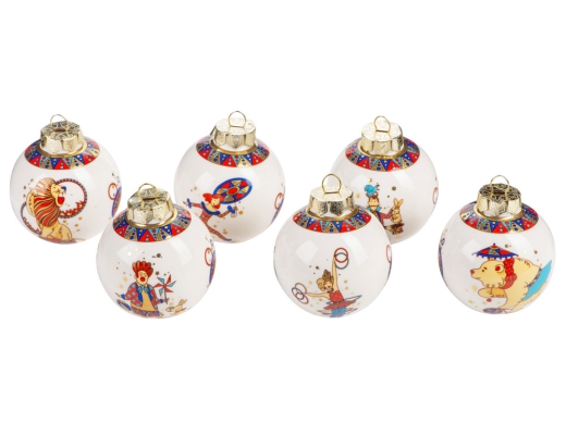 Изображение №2 | Набор новогодних шаров, 6 шт (белый, разноцветный)