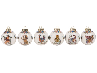 Изображение №4 | Набор новогодних шаров, 6 шт (белый, разноцветный)
