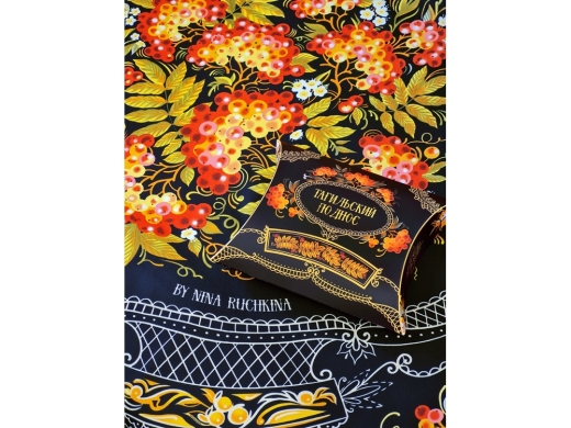 Изображение №7 | Платок «Тагильский поднос» (черный)