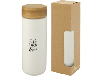 Изображение №6 | Керамическая кружка «Lumi» с бамбуковой крышкой (белый)