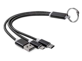 Изображение №1 | Кабель для зарядки 3-в-1 «Tres» (черный)