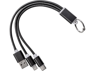 Изображение №2 | Кабель для зарядки 3-в-1 «Tres» (черный)