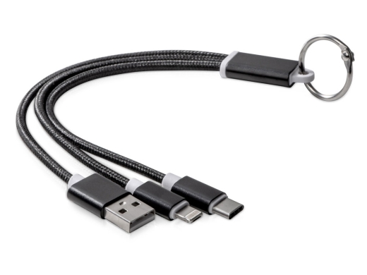 Изображение №1 | Кабель для зарядки 3-в-1 «Tres» (черный)