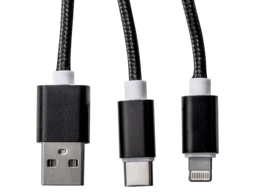 Изображение №3 | Кабель для зарядки 3-в-1 «Tres» (черный)