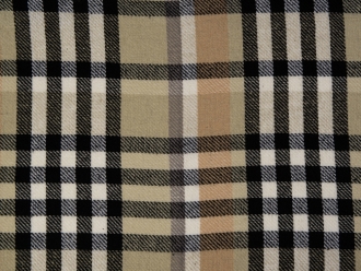 Изображение №3 | Плед «Liner» хлопковый с бахромой (бежевый, черный)