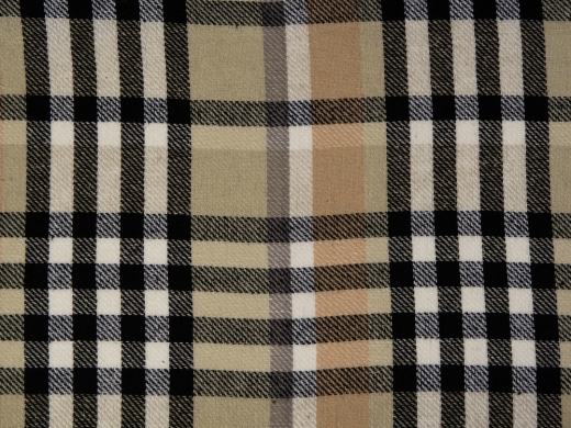 Изображение №3 | Плед «Liner» хлопковый с бахромой (бежевый, черный)