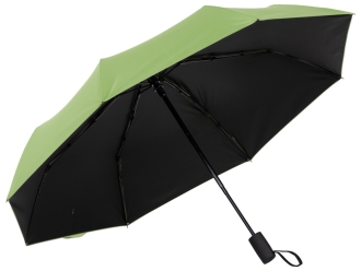 Изображение №2 | Зонт-автомат «Dual» с двухцветным куполом (зеленое яблоко/черный)