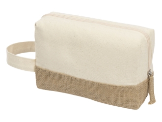 Изображение №2 | Косметичка «Jute» с ручкой из хлопка и джута (молочный)