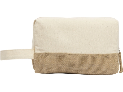 Изображение №3 | Косметичка «Jute» с ручкой из хлопка и джута (молочный)