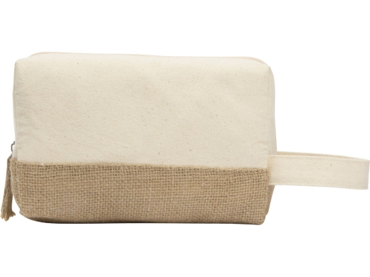 Изображение №4 | Косметичка «Jute» с ручкой из хлопка и джута (молочный)