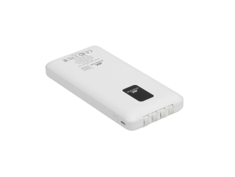 Изображение №10 | Внешний аккумулятор с дисплеем и встроенными кабелями VA2210, 10000 mAh (белый)