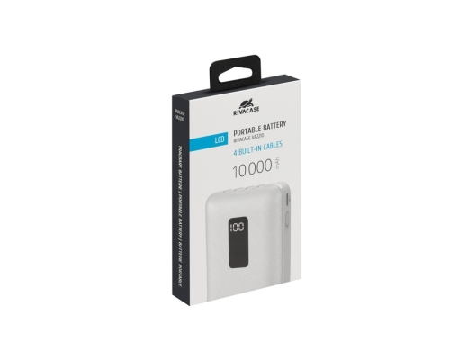 Изображение №13 | Внешний аккумулятор с дисплеем и встроенными кабелями VA2210, 10000 mAh (белый)